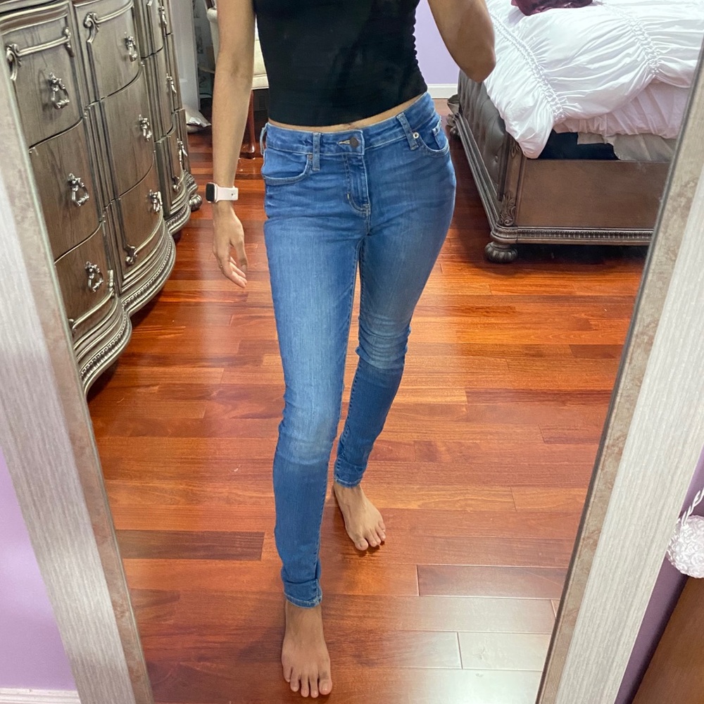 Gap Skinny Jeans Med Wash Size 25 Regular Blue